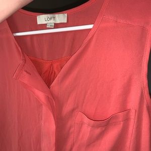 Coral sleeveless professional top